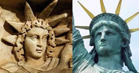 Lady Liberty modeled after Pagan Goddes of Libe