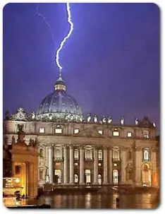 Lightning striking the Vatican
